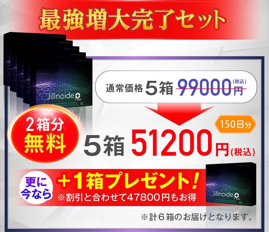 ジルノイドPLUS5箱+1箱無料セット51200円